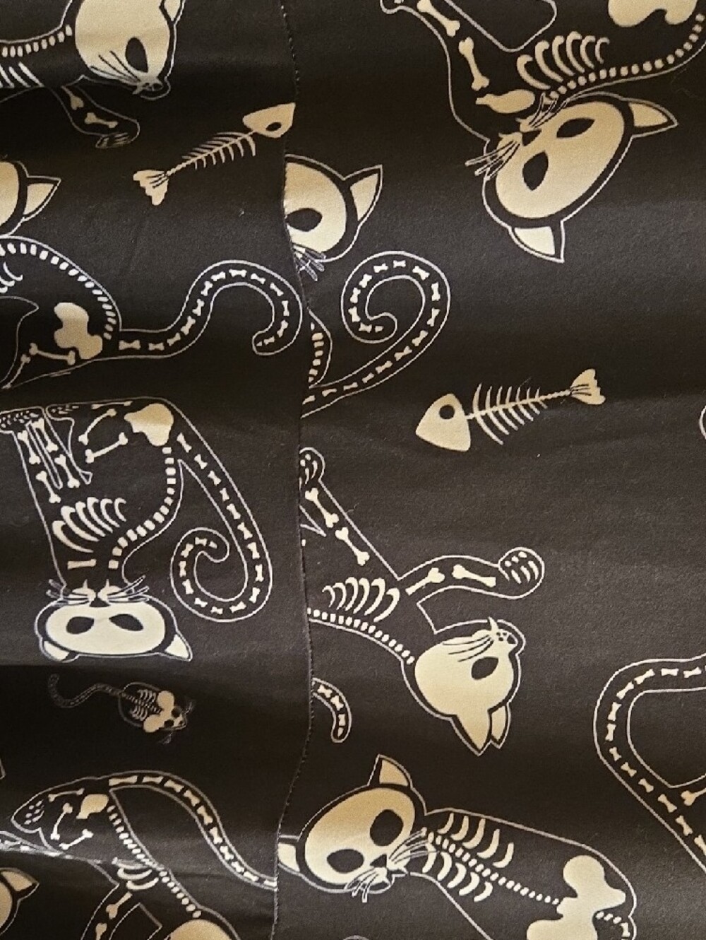 Ladies Black Cat Skeleton Print Dress - Brand Unspecified - Picture 3 of 5